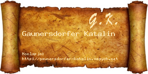 Gaunersdorfer Katalin névjegykártya